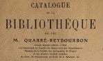 Quarré Reybourbon   Catalogue bibliothèque   Deuxième Partie   1908