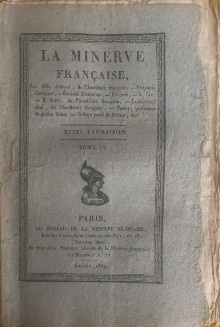 p La Minerve francaise p p XLIXe Livraison Tome IV p p Janvier 1819 p p Constant Benjamin i et al i p