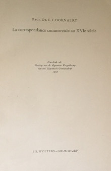  p La correspondance commerciale au XVIe siecle p p Coornaert Emile p 