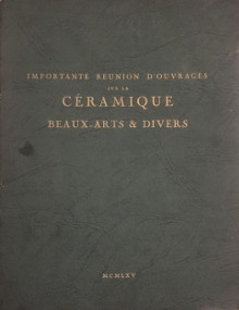 p Importante reunion d ouvrages p p sur la p p b Ceramique b p p Beaux Arts divers p p provenant du chateau de b Mauperthuis b p p Paris 1965 p