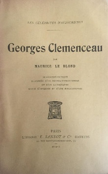 p Georges Clemenceau p p Le Blond Maurice p