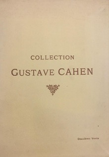 p Collection Gust b Cahen b p p Premiere Vente p p Deuxieme Vente p p Troisieme Vente p p mai juin 1929 p p 3 volumes p