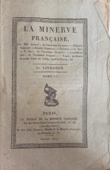 p La Minerve francaise p p Le Livraison Tome IV p p Janvier 1819 p p Constant Benjamin i et al i p