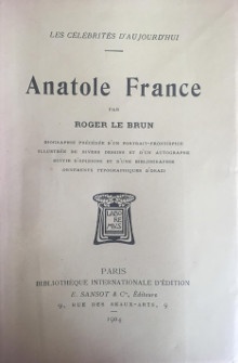  p Anatole France p p Le Brun Roger p 