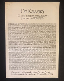 p On Kawara p p 97 date paintings consecutives p p journaux de 1966 a 1975 p p Hulten Pontus p