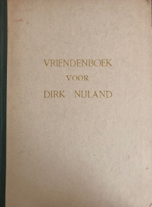 p Dirk Nijland p p i een vriendenboek i p p 1951 p