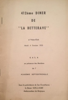 p 412e diner de La Betterave p p 1955 Academie septentrionale p p Collectif p