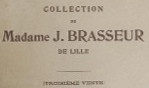 Brasseur Lille  Madame   collection   Vente Paris 1921