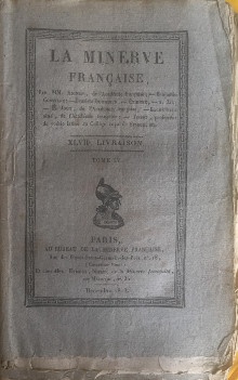 p La Minerve francaise p p XLVIIe Livraison Tome IV p p Decembre 1818 p p Constant Benjamin i et al i p