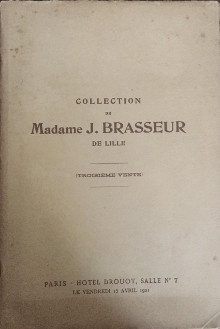 p Collection de p p Madame J Brasseur p p de Lille p p Troisieme Vente p p Pape Edouard expert p