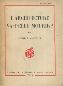  p L architecture va t elle mourir p p Mauclair Camille p 