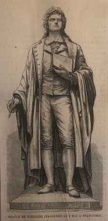  p Statue de Schiller p p Inauguration p p Gravure 1864 p 