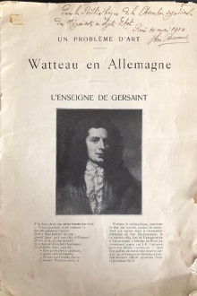  p Un probleme d art p p Watteau en Allemagne p p L Enseigne de Gersaint p p Albin Beaumont p 