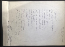 p Louis Pons p p Dessin autographe p p sur une enveloppe p p adressee au p p critique d art p p p p Gilbert Lascault p p et p