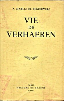 Vie de Verhaeren Mabille de Poncheville Andre
