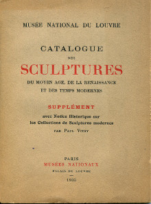 Histoire du departement de La sculpture moderne au musee du Louvre Courajod Louis