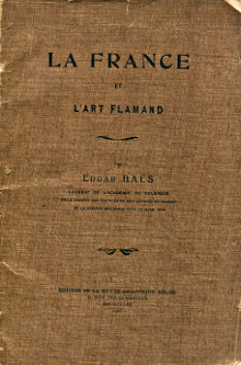 La France et l art flamand Baes Edgar