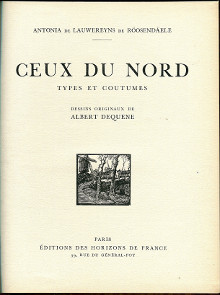 Ceux du Nord types et coutumes Lauwereyns de Roosendaele Antonia de